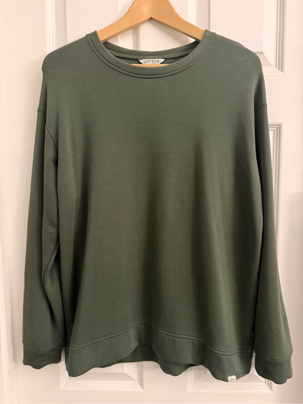 Orvis Olive Green Pullover Sweatshirt